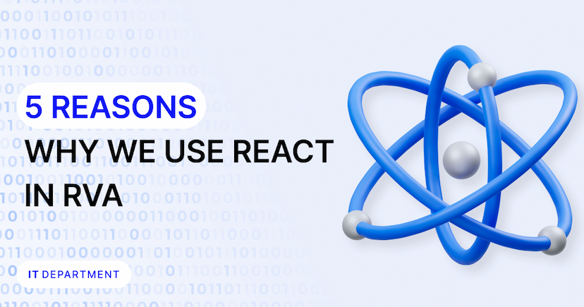 Poster for article - In this article you will learn what React is and 5 reasons to use React.
